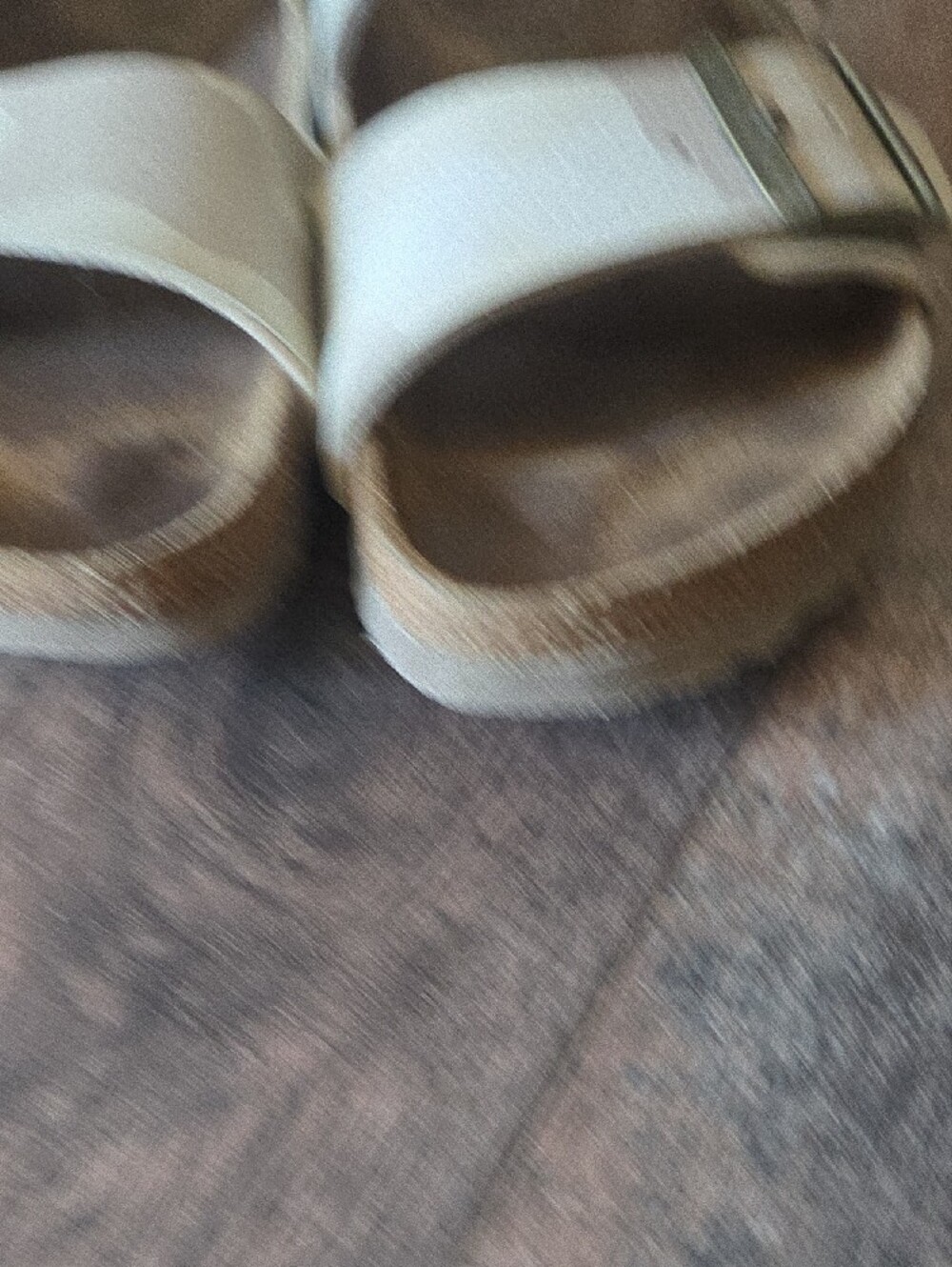 Birkenstock Cream Double Strap Buckle Sandals - Picture 8 of 11